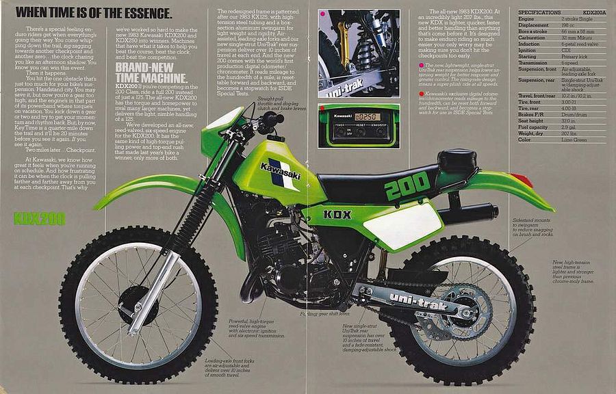 KDX200 (1983) - motorcycle specifications